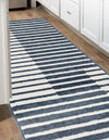 Copenhagen Edge Collection Area Rug -  Vesterbro Runner Blue  lifestyle 107