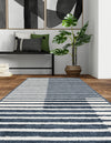 Copenhagen Edge Collection Area Rug -  Vesterbro Runner Blue  lifestyle 114