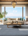 Copenhagen Edge Collection Area Rug -  Vesterbro Square Blue  lifestyle 79