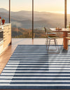 Copenhagen Edge Collection Area Rug -  Vesterbro Square Blue  lifestyle 98
