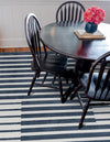 Copenhagen Edge Collection Area Rug -  Vesterbro Square Blue  lifestyle 124