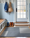 Copenhagen Edge Collection Area Rug -  Vesterbro Square Blue  lifestyle 133