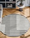 Copenhagen Edge Collection Area Rug -  Vesterbro Round Gray  lifestyle 71