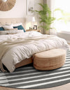 Copenhagen Edge Collection Area Rug -  Vesterbro Round Gray  lifestyle 78