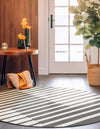 Copenhagen Edge Collection Area Rug -  Vesterbro Round Gray  lifestyle 85
