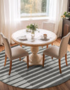Copenhagen Edge Collection Area Rug -  Vesterbro Round Gray  lifestyle 99