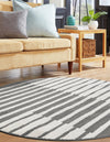 Copenhagen Edge Collection Area Rug -  Vesterbro Round Gray  lifestyle 126