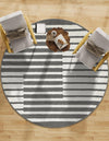 Copenhagen Edge Collection Area Rug -  Vesterbro Round Gray  lifestyle 204