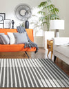 Copenhagen Edge Collection Area Rug -  Vesterbro Rectangle Gray  lifestyle 25