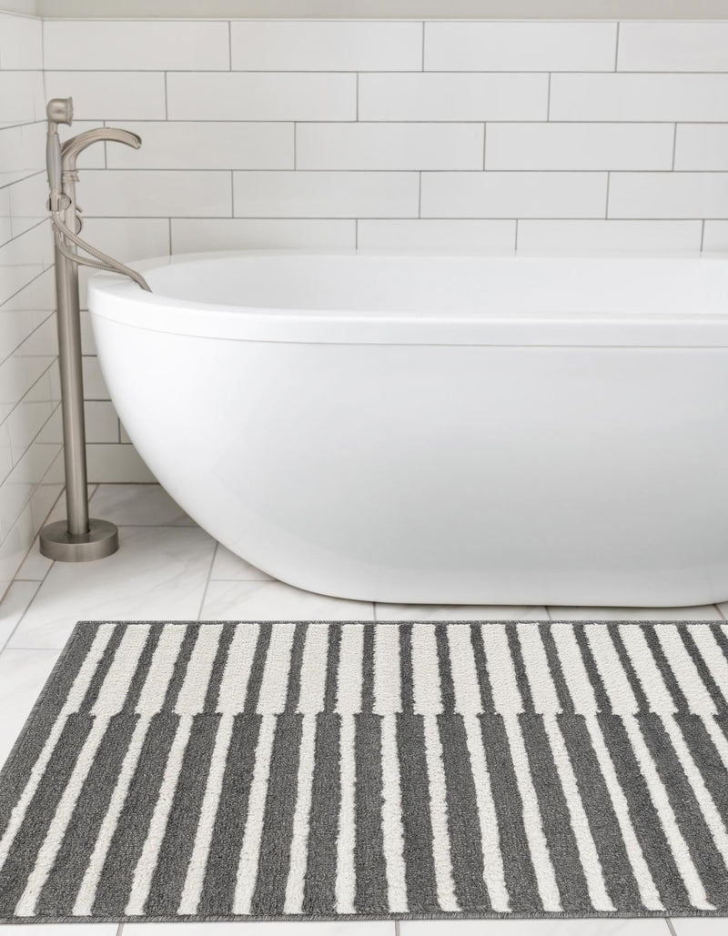 Copenhagen Edge Collection Area Rug -  Vesterbro Runner Gray  lifestyle 90