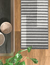 Copenhagen Edge Collection Area Rug -  Vesterbro Runner Gray  lifestyle 154