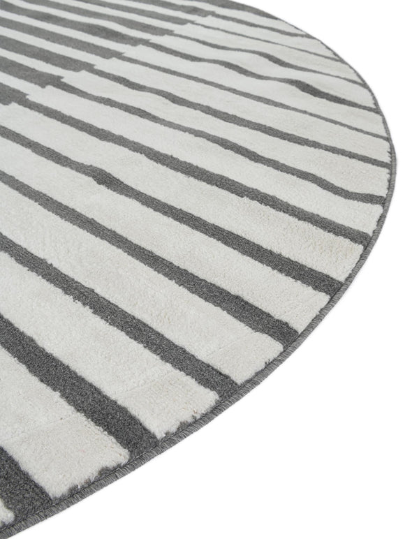 Copenhagen Edge Collection Area Rug -  Vesterbro Round Gray  lifestyle 148