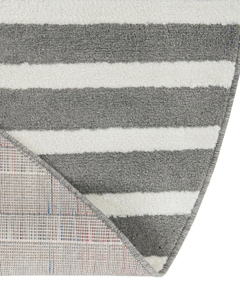 Copenhagen Edge Collection Area Rug -  Vesterbro Round Gray  lifestyle 162