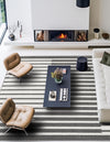 Copenhagen Edge Collection Area Rug -  Vesterbro Square Gray  lifestyle 72