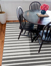 Copenhagen Edge Collection Area Rug -  Vesterbro Square Gray  lifestyle 86