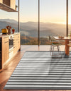 Copenhagen Edge Collection Area Rug -  Vesterbro Square Gray  lifestyle 93
