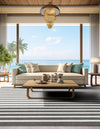 Copenhagen Edge Collection Area Rug -  Vesterbro Square Gray  lifestyle 100