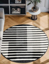 Copenhagen Edge Collection Area Rug -  Vesterbro Round Black  lifestyle 76