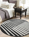 Copenhagen Edge Collection Area Rug -  Vesterbro Round Black  lifestyle 83