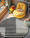Copenhagen Edge Collection Area Rug -  Vesterbro Round Black  lifestyle 103