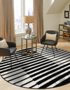 Copenhagen Edge Collection Area Rug -  Vesterbro Round Black  lifestyle 117