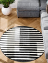Copenhagen Edge Collection Area Rug -  Vesterbro Round Black  lifestyle 124