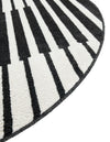 Copenhagen Edge Collection Area Rug -  Vesterbro Round Black  lifestyle 153