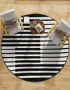 Copenhagen Edge Collection Area Rug -  Vesterbro Round Black  lifestyle 208