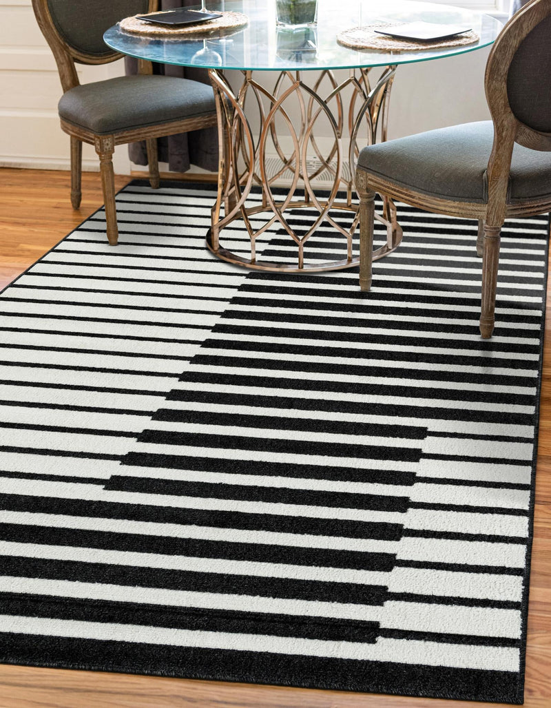 Copenhagen Edge Collection Area Rug -  Vesterbro Rectangle Black  lifestyle 6
