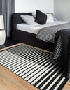 Copenhagen Edge Collection Area Rug -  Vesterbro Rectangle Black  lifestyle 21