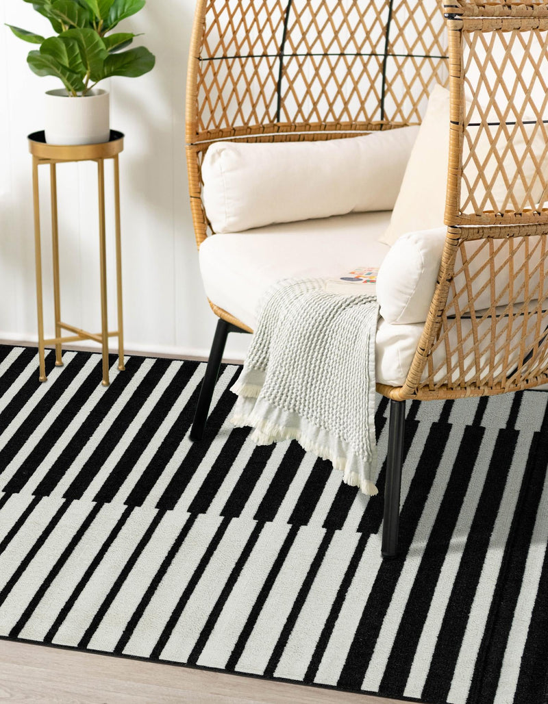 Copenhagen Edge Collection Area Rug -  Vesterbro Rectangle Black  lifestyle 24