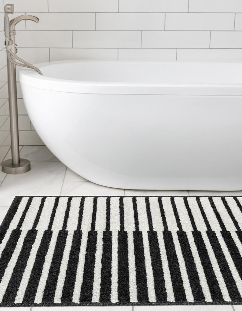 Copenhagen Edge Collection Area Rug -  Vesterbro Runner Black  lifestyle 91