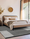 Copenhagen Edge Collection Area Rug -  Vesterbro Square Black  lifestyle 75