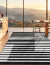 Copenhagen Edge Collection Area Rug -  Vesterbro Square Black  lifestyle 82