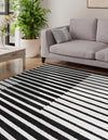 Copenhagen Edge Collection Area Rug -  Vesterbro Square Black  lifestyle 89