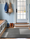 Copenhagen Edge Collection Area Rug -  Vesterbro Square Black  lifestyle 102