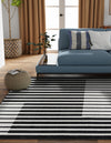 Copenhagen Edge Collection Area Rug -  Vesterbro Square Black  lifestyle 109