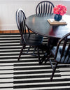 Copenhagen Edge Collection Area Rug -  Vesterbro Square Black  lifestyle 123