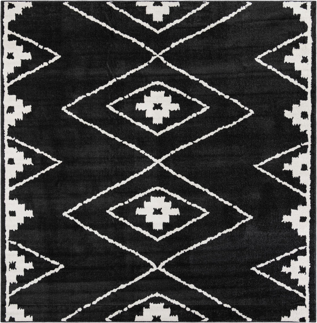 Copenhagen Edge Collection Area Rug -  Frederiksberg Square Black  lifestyle 55
