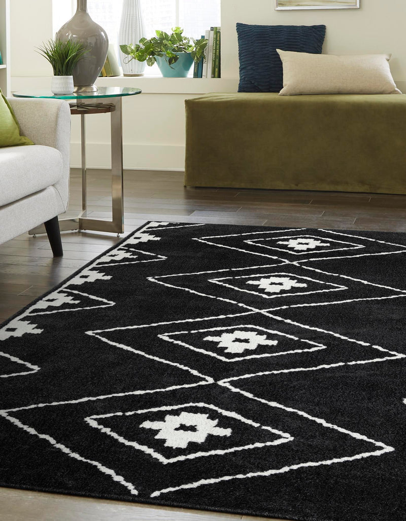 Copenhagen Edge Collection Area Rug -  Frederiksberg Rectangle Black  lifestyle 25