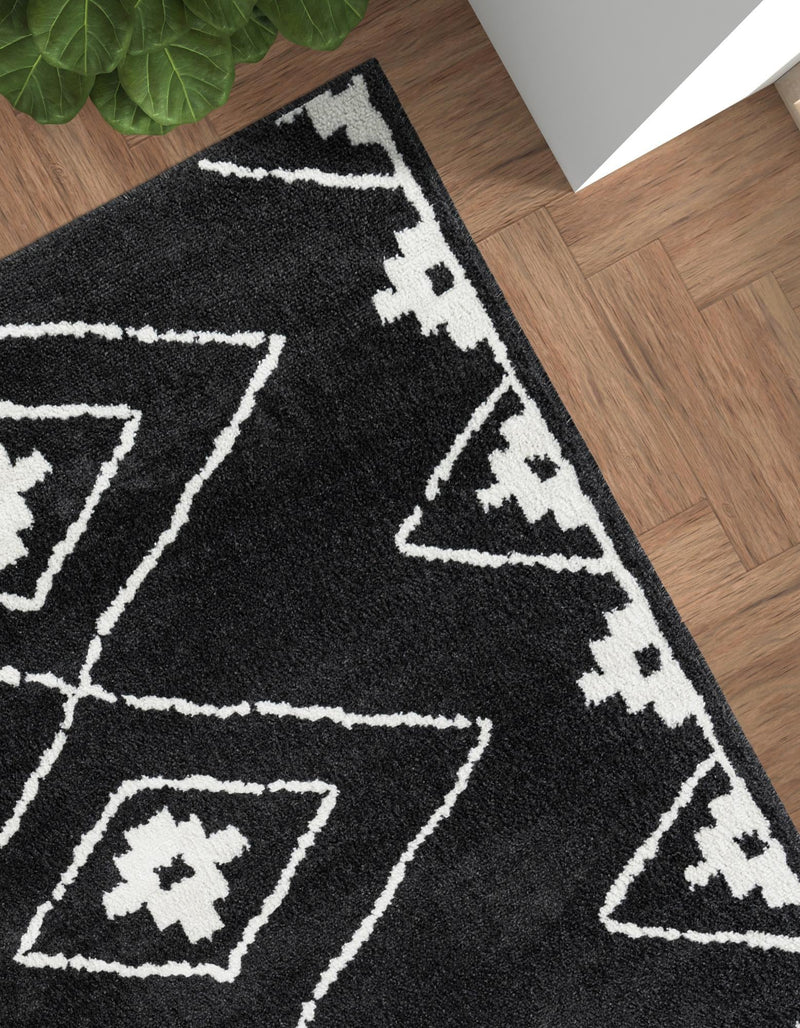 Copenhagen Edge Collection Area Rug -  Frederiksberg Rectangle Black  lifestyle 40