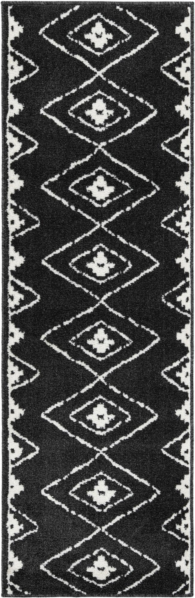 Copenhagen Edge Collection Area Rug -  Frederiksberg Runner Black  lifestyle 50