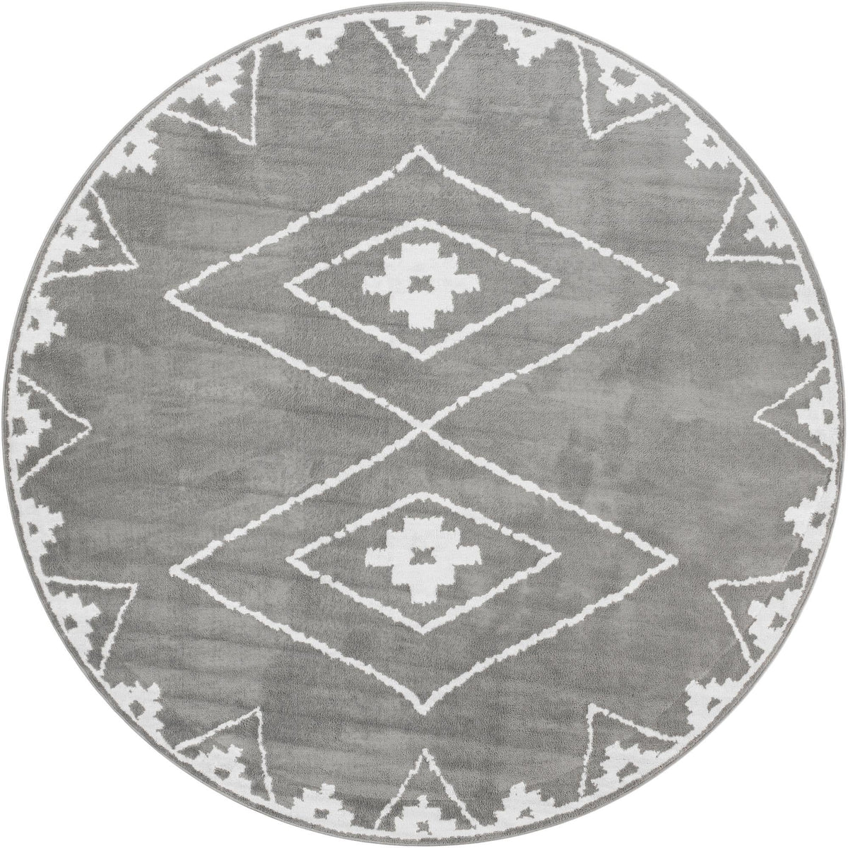 Copenhagen Edge Collection Area Rug -  Frederiksberg Round Gray  lifestyle 43