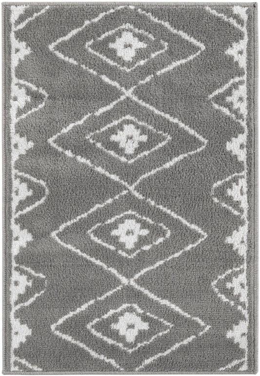 Copenhagen Edge Collection Area Rug -  Frederiksberg Rectangle Gray Main