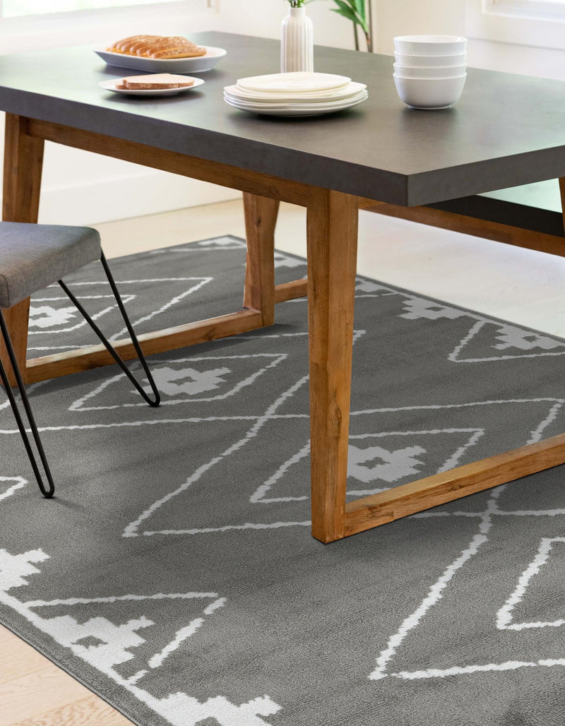 Copenhagen Edge Collection Area Rug -  Frederiksberg Rectangle Gray  lifestyle 5