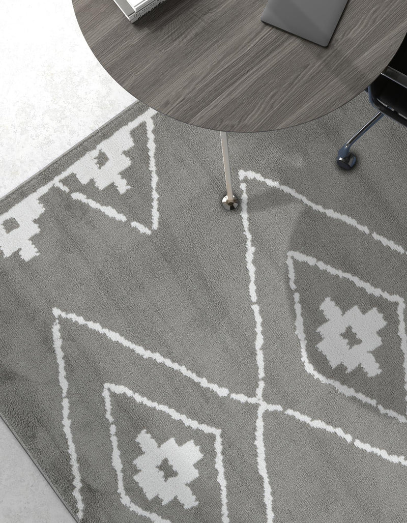 Copenhagen Edge Collection Area Rug -  Frederiksberg Rectangle Gray  lifestyle 13