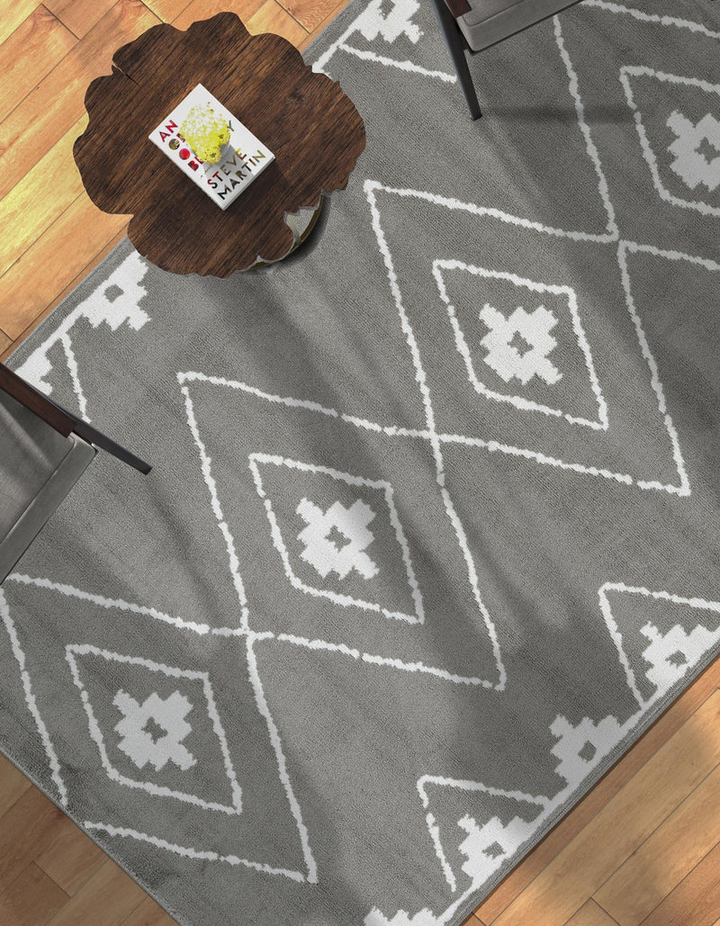 Copenhagen Edge Collection Area Rug -  Frederiksberg Rectangle Gray  lifestyle 42