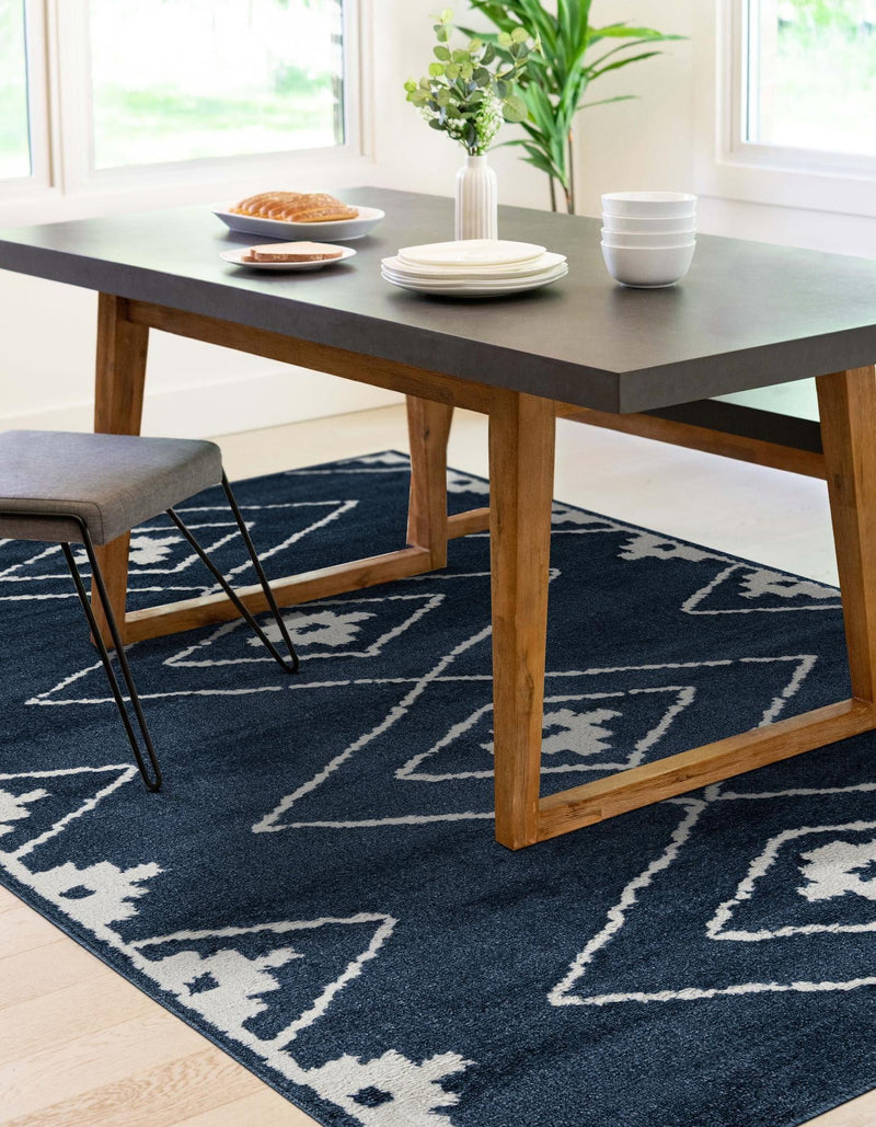 Copenhagen Edge Collection Area Rug -  Frederiksberg Rectangle Blue  lifestyle 10