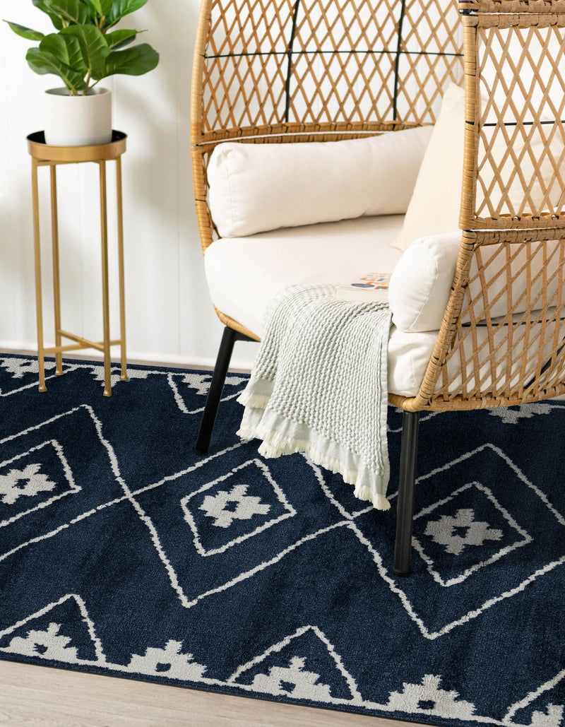 Copenhagen Edge Collection Area Rug -  Frederiksberg Rectangle Blue  lifestyle 30