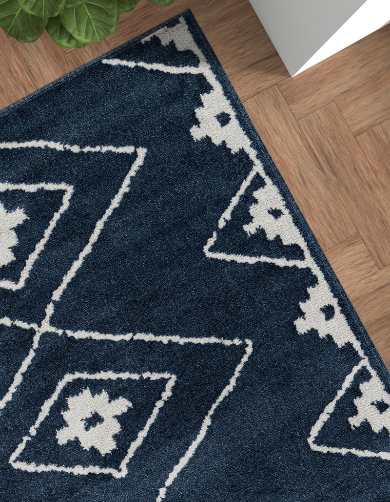 Copenhagen Edge Collection Area Rug -  Frederiksberg Rectangle Blue  lifestyle 41